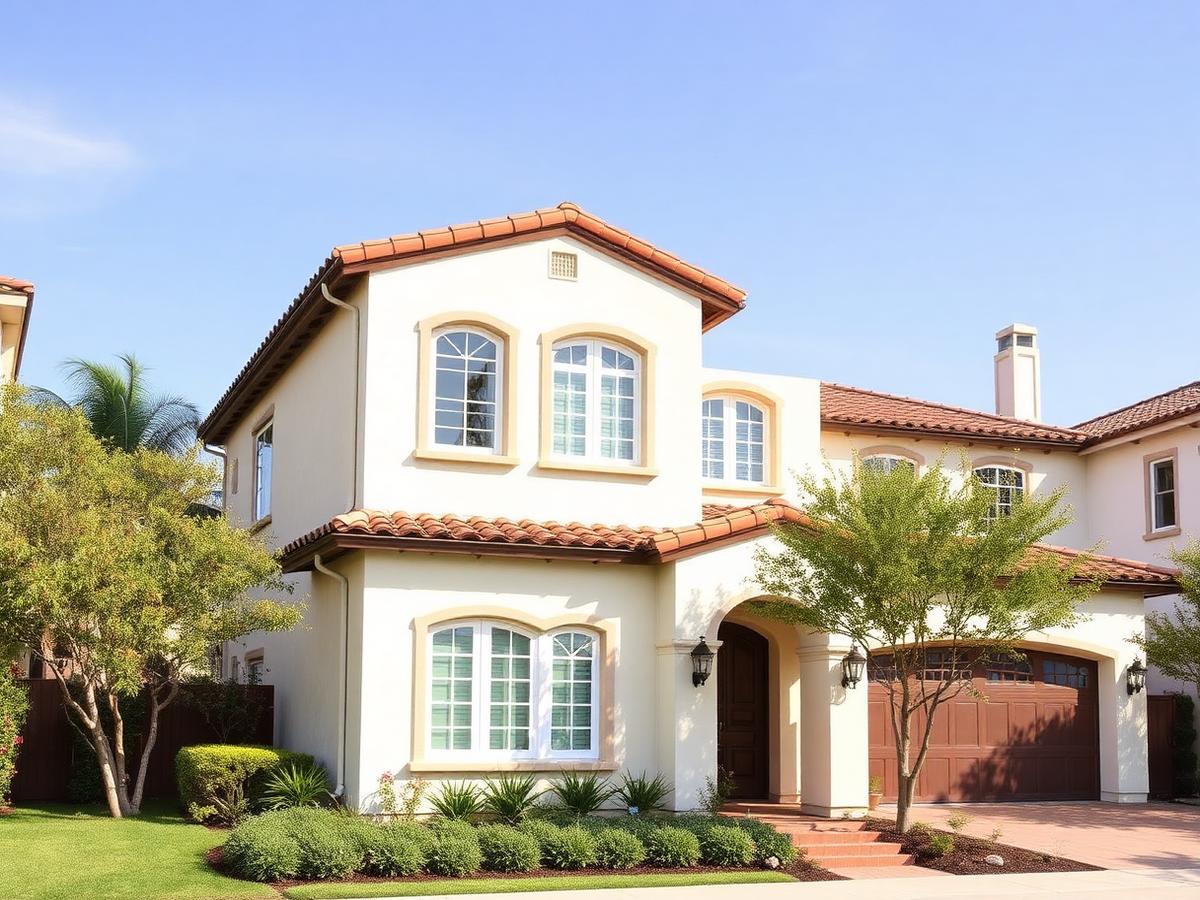 Spanish-style two-story