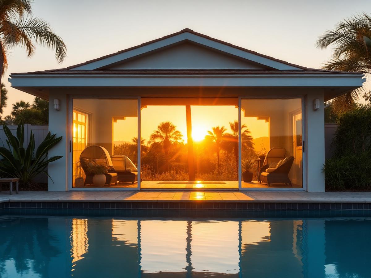 Pool house sliders